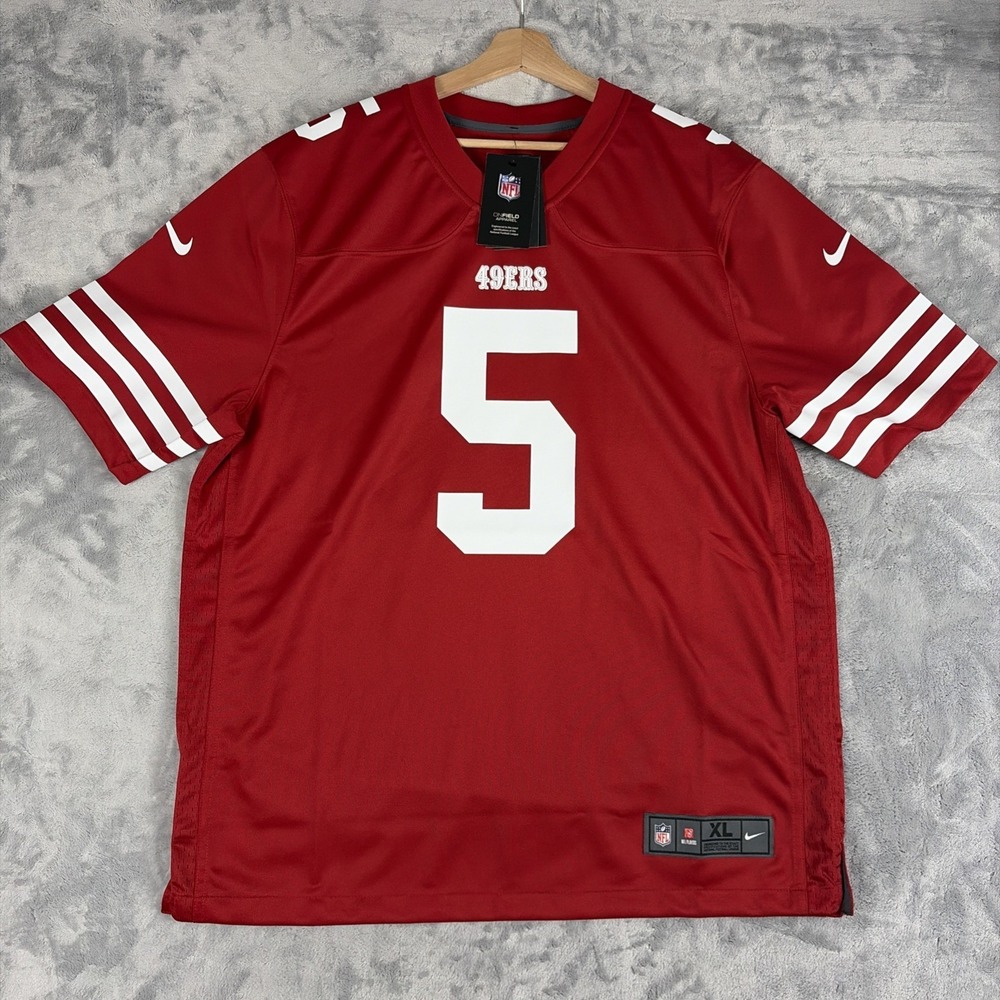Nike Legend NFL Football Jersey San Francisco 49ers Trey Lance Scarlet XL NEW!